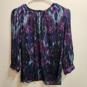 Rory Beca 100% Silk Top 3/4 Sleeve Size Small